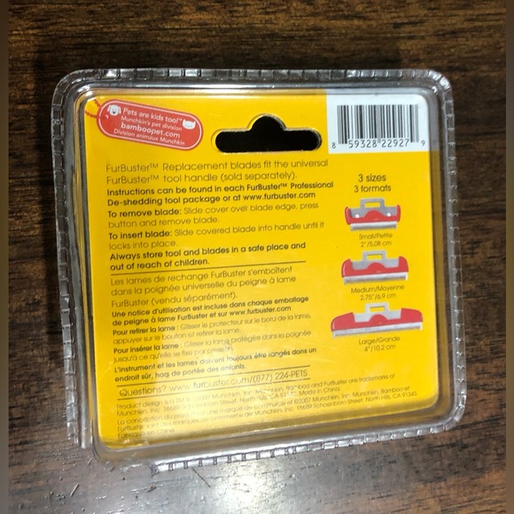 Generic bamboo Fur buster cat replacement blade and cover. 2in/5.08cm - Picture 2 of 6